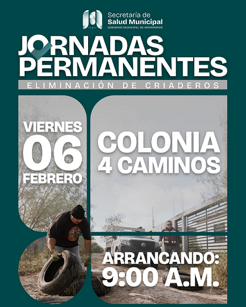 Gobierno de Beto Granados invita a la Jornada Permanente de Criaderos de Mosquitos en la colonia 4 Caminos