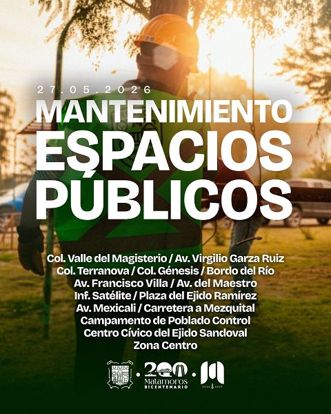 Continua el mantenimiento de espacios públicos
