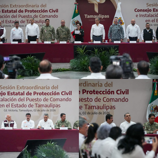 Participa rector de la UAT, Dámaso Anaya, en la instalación del Puesto de Comando Interinstitucional contra Ciclones