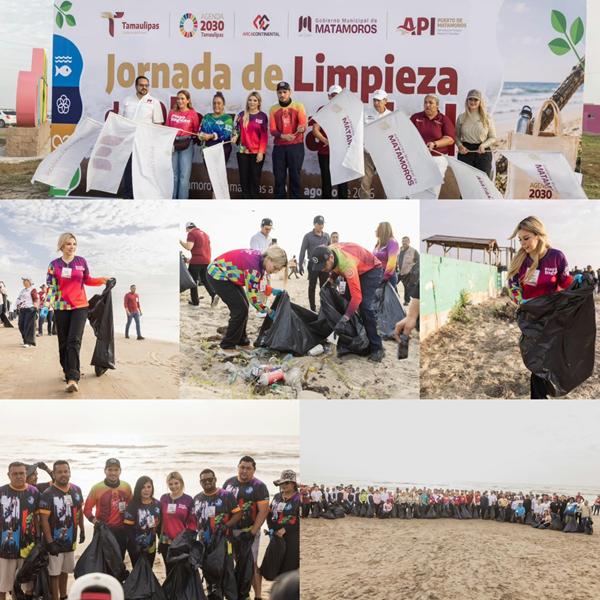 Participa Sistema DIF Matamoros en la Segunda Jornada de Limpieza “Guardianes del Mar” en Playa Bagdad