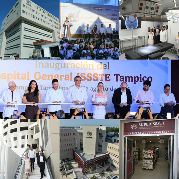 Inaugura presidenta Sheinbaum Hospital General del ISSSTE en Tampico; se recupera el acceso a la salud pública