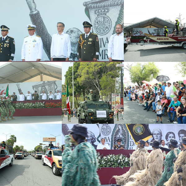 Américo preside desfile cívico-militar por el 216 aniversario de la Independencia de México