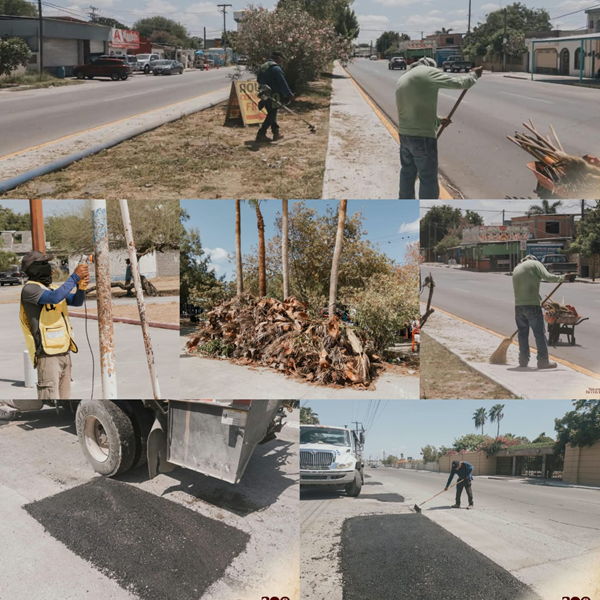 Gobierno de Beto Granados mantiene acciones para mejorar espacios públicos, vialidades y la imagen urbana de Matamoros