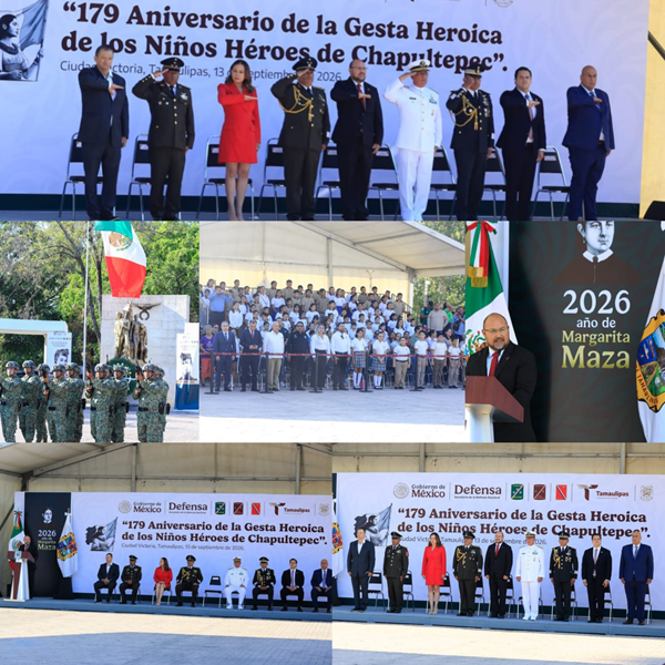 Conmemora Tamaulipas gesta heroica de los Niños Héroes de Chapultepec
