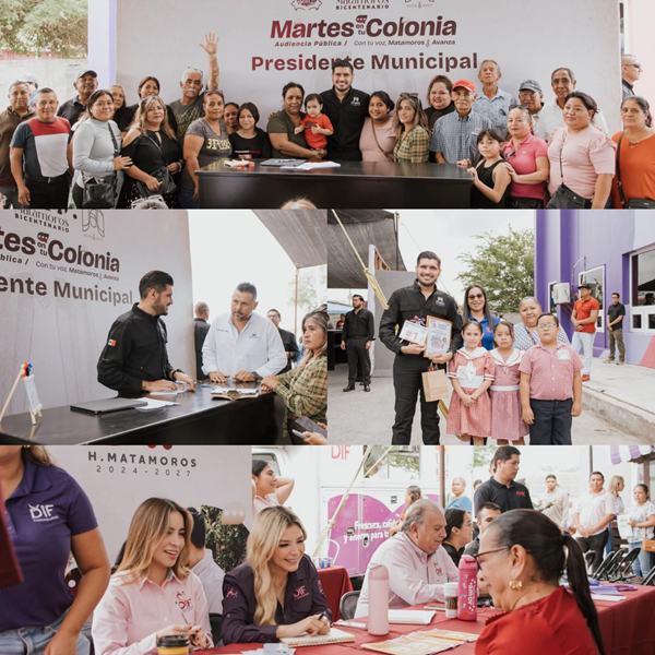 Lleva Martes en tu Colonia servicios y beneficios a familias de Matamoros