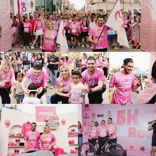 José Alberto Granados Fávila y Anita Granados encabezan la carrera 5K Soy PodeRosa y promueven la detección oportuna del cáncer de mama